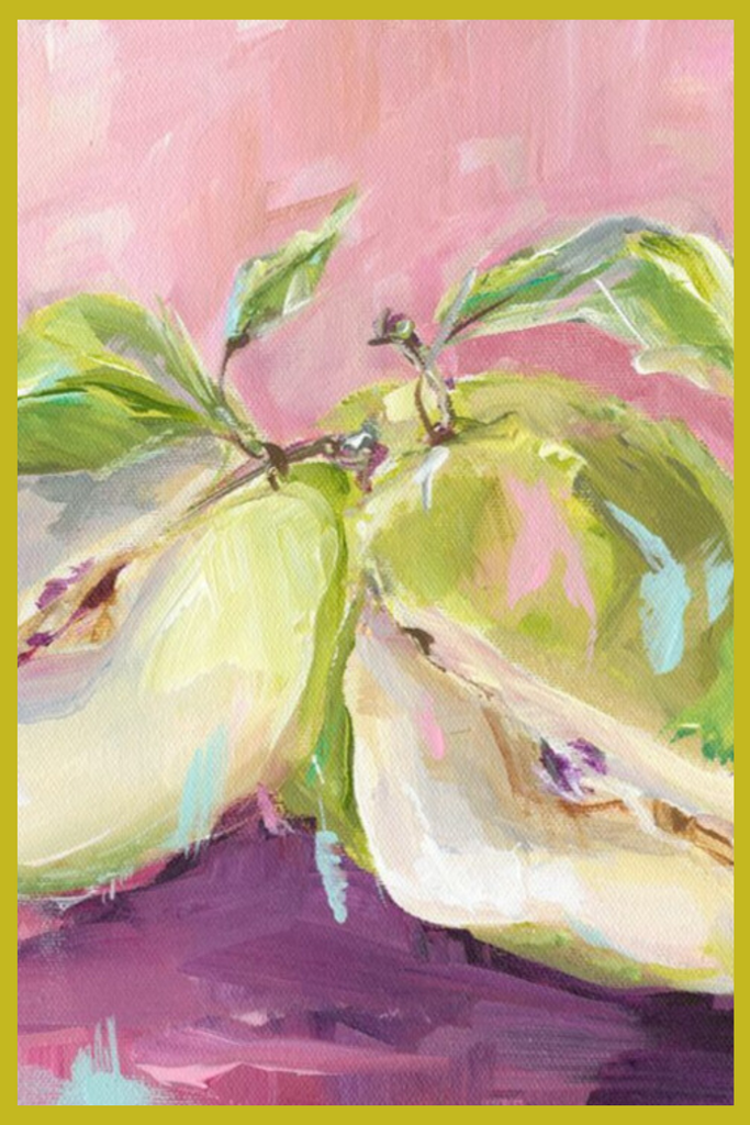abstract apple painting