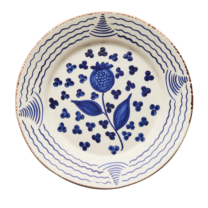casa nuno blue floral plates