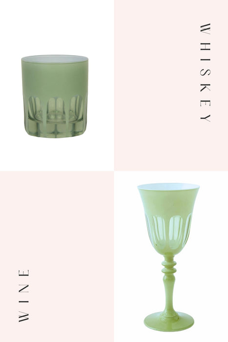 Pale Sage Rialto Glassware