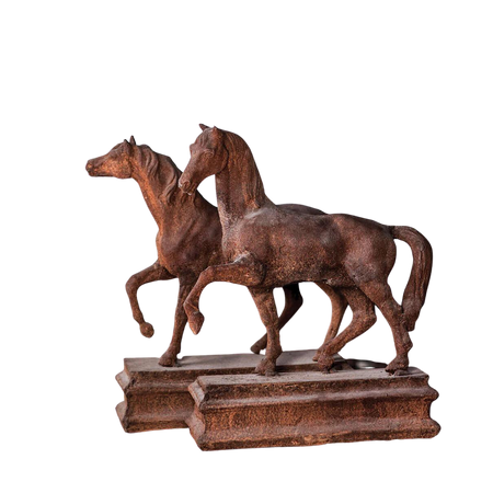 Horse Study Statue Cast Iron Sculpture Art