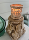 carved wood pillar base
