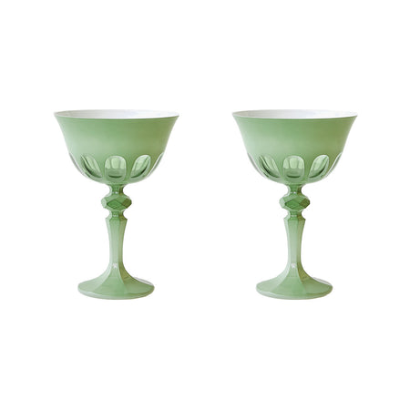 rialto pale sage coupe glass
