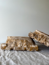 carved wood pillar base