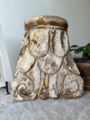 carved wood pillar base