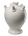 white tulipiere vase