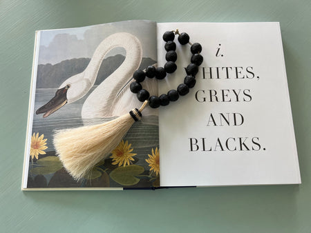 black recycled glass decor beads